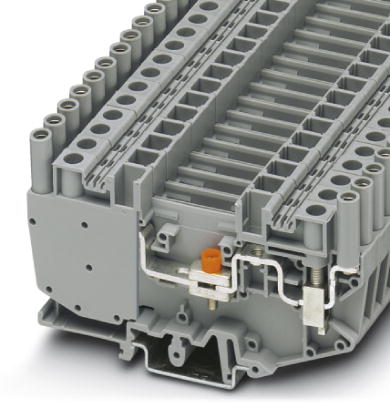Phoenix Contact Test Disconnect Terminal Block; URTK/SP; 45A; 300V; #26 - #8; Gray